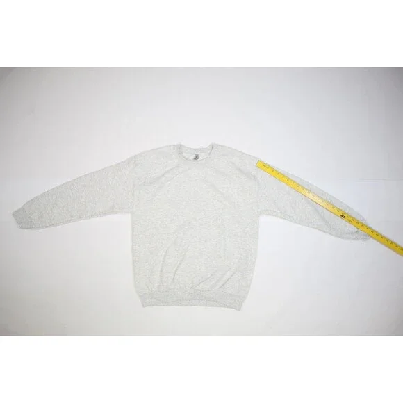 Gildan Heavy Blend Blank Long Sleeve Pullover Sweatshirt Grey Lot of 6 Adult M